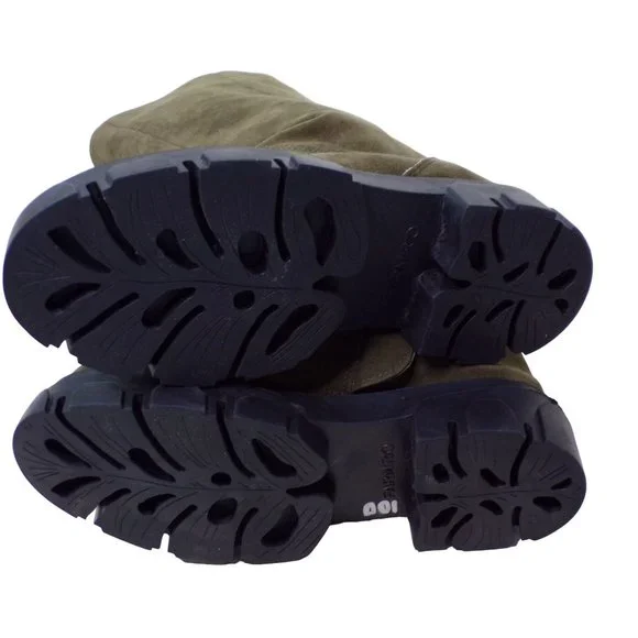 FARM RIO Embroidered Suede Tall Knee High Lug Sole Boot Green Suede 7.5 NEW - Picture 14 of 14